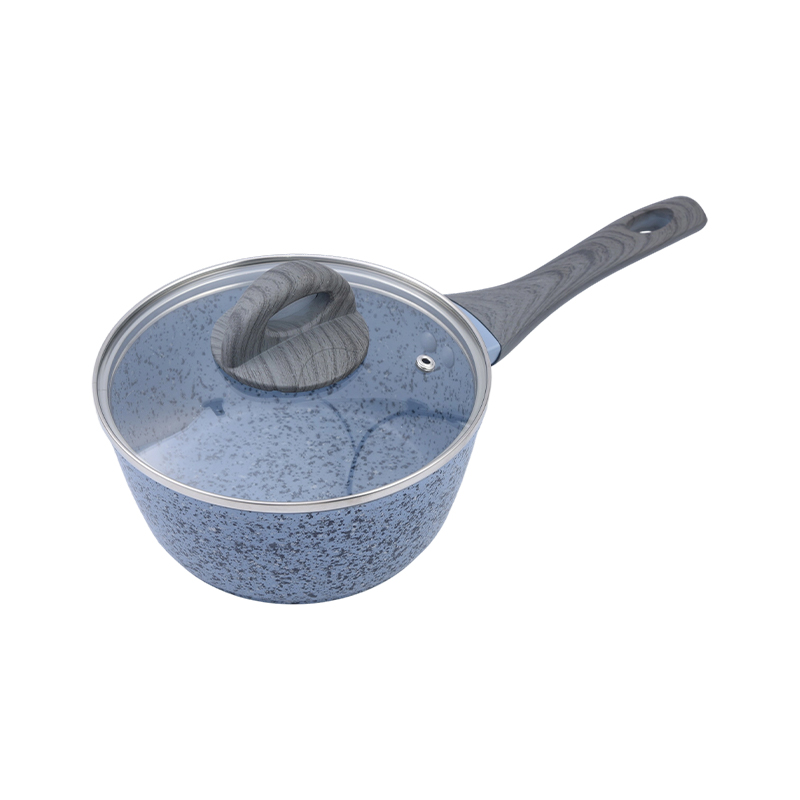 Geschmiedete Soßenpfanne aus Aluminium mit blauem Granit