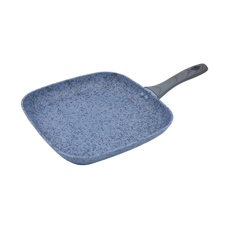 Kochgeschirrset aus geschmiedetem Aluminium mit blauer Granit-Antihaftbeschichtung