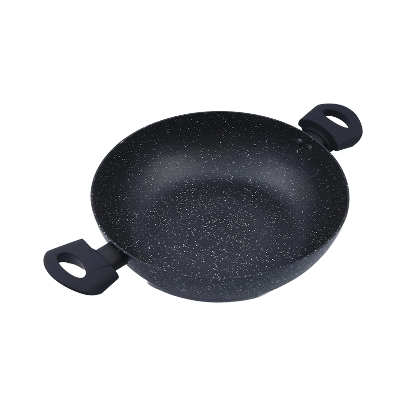 Wok aus gepresstem Aluminium mit 2 Seitengriffen