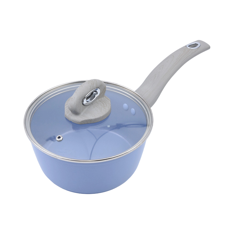Bratpfanne aus gepresstem Aluminium, cremefarbener Marmor