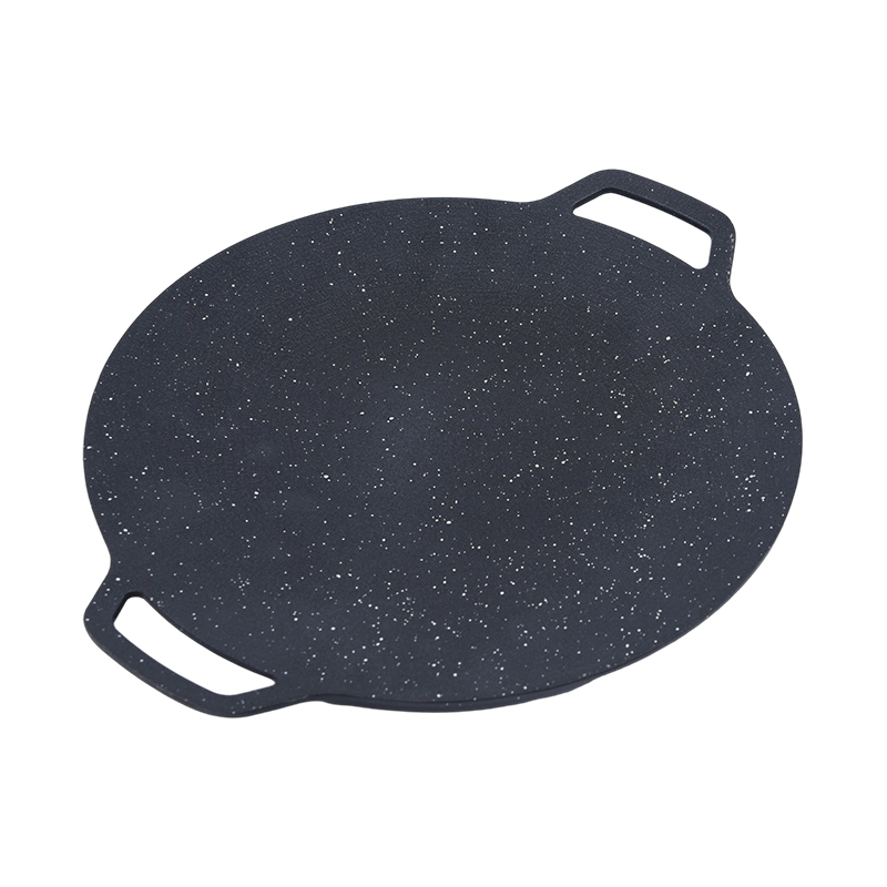 Runde Grillpfanne aus gepresstem Aluminium