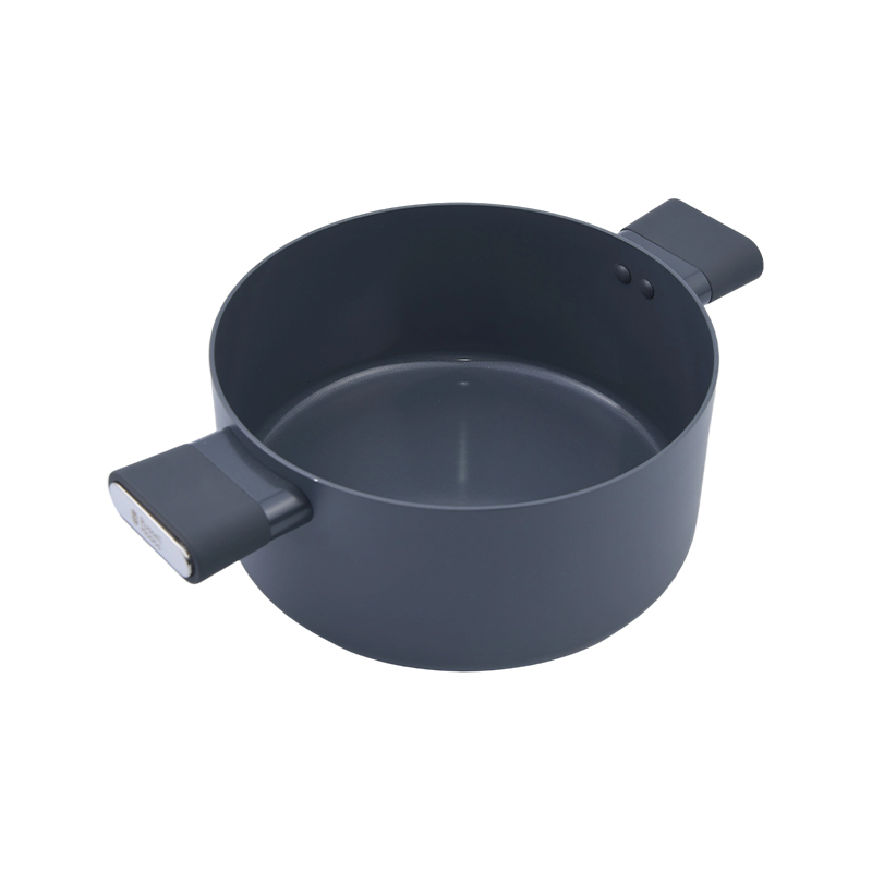 Kasserolle aus gepresstem Aluminium, graue Keramik