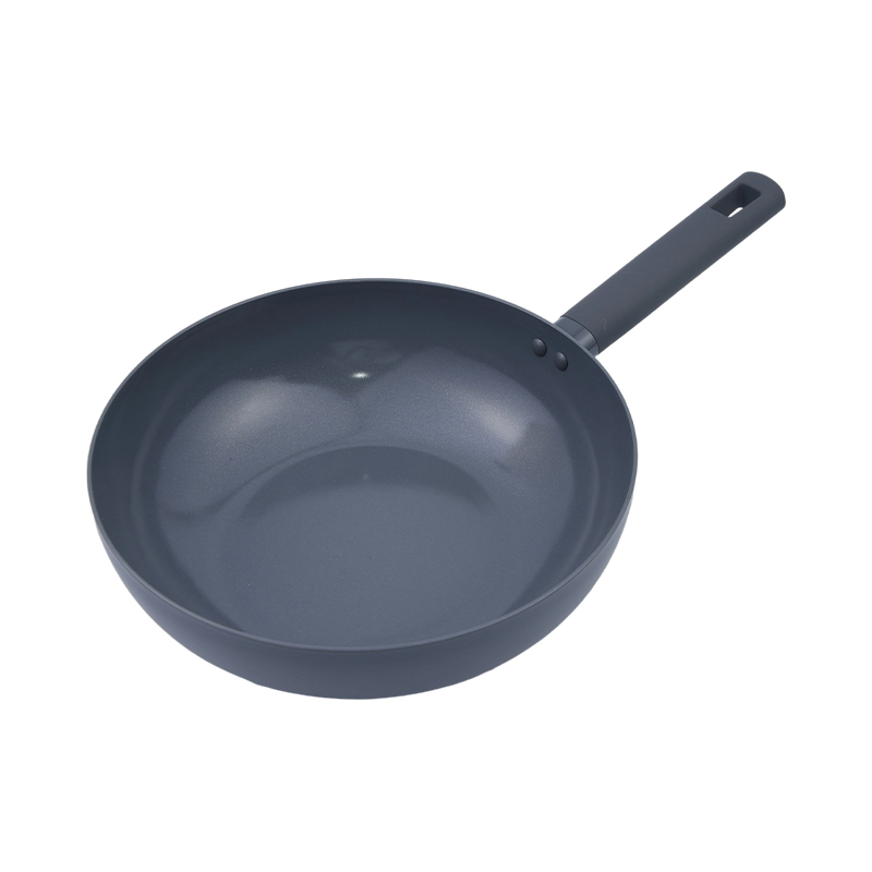 Wok aus gepresstem Aluminium, schwarzer Marmor