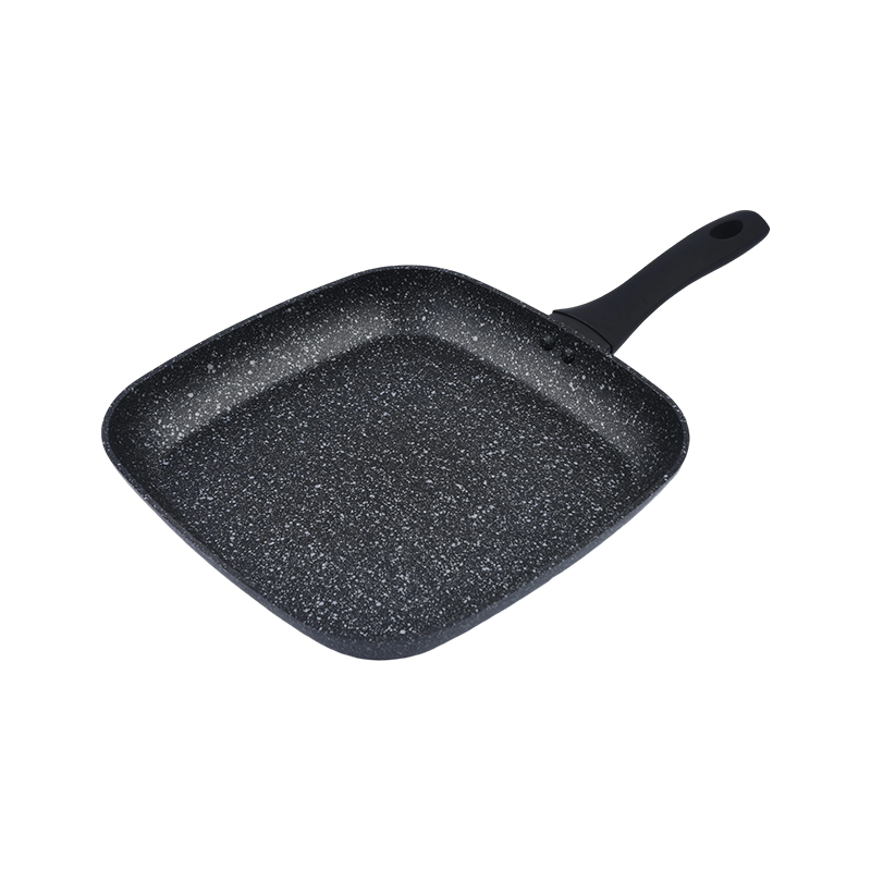 Grillpfanne aus geschmiedetem Aluminium mit schwarzem Marmor