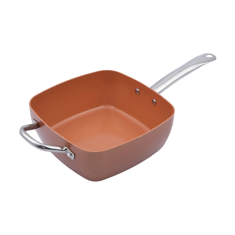 Quadratische Soßenpfanne aus gepresstem Aluminium